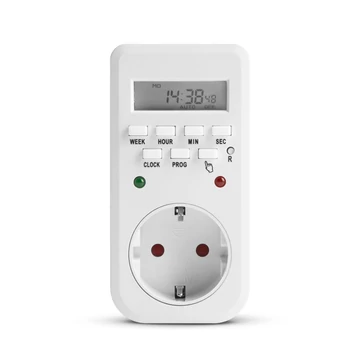 Digitális porgramozható kapcsolóóra LED indikátorral, Maximum 3680W