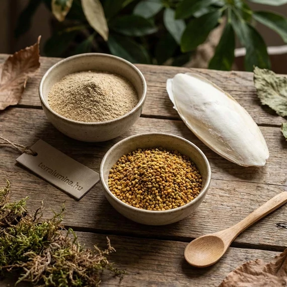 Táplálékkiegészítő csomag szárazföldi teknősöknek, vitamin, virágpor, szépia